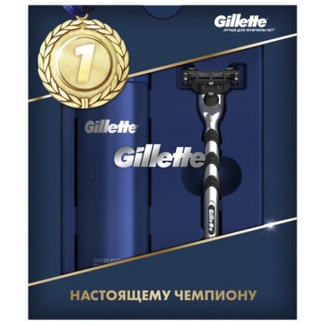 Набор Gillette гель для бритья Ultra Sensitive 200 мл, бритвенный станок Mach3