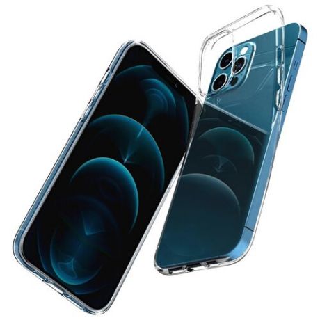 Прозрачный силиконовый чехол накладка для телефона Apple iPhone 12 Pro Max / Защитный противоударный case на смартфон / Слим защита умных устройств толщиной в 1 мм / Универсальный ( Прозрачный )