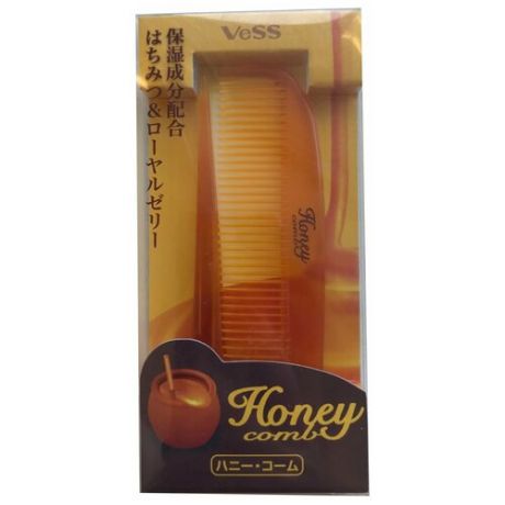 Расческа-гребень VESS для увлажнения и придания блеска волосам с мёдом и маточным молочком пчел