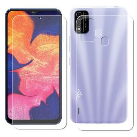 Гидрогелевая пленка LuxCase для Itel A48 0.14mm Front and Back Transparent 86568