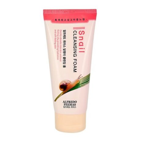 Alfredo Feemas пенка для умывания с экстрактом секрета улитки Snail Cleansing Foam, 180 мл