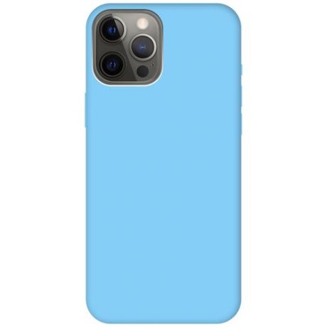 Чехол - накладка Silky Touch для Apple iPhone 12 Pro Max голубой