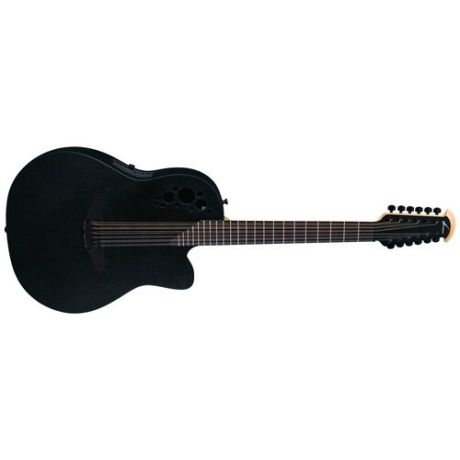 OVATION 2058TX-5 Elite T Deep Contour Cutaway 12-string Black Textured 12-стр. гитара