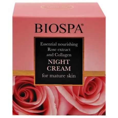 Крем для лица ночной `SEA OF SPA` `BIOSPA` питательный для зрелой кожи с экстрактом розы и коллагеном 50 мл