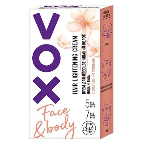 Vox Крем для обесцвечивания волос для лица и тела 100 мл