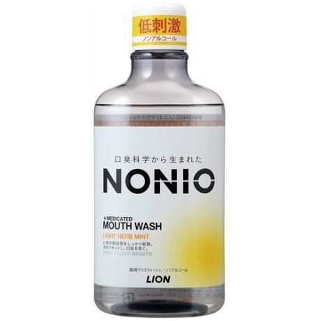 Lion ополаскиватель Nonio с длительной защитой от неприятного запаха без спирта легкий аромат трав и мяты, 80 мл