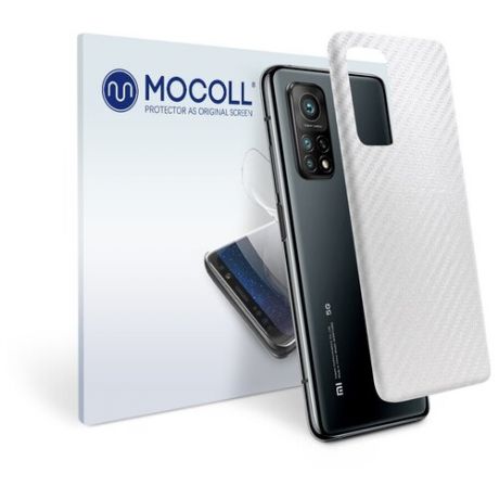 Пленка защитная MOCOLL для задней панели Xiaomi Mi 10T Pro Карбон прозрачный