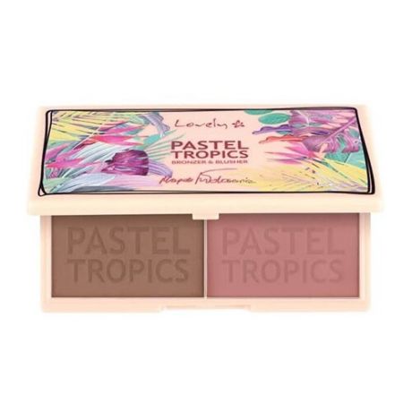 Lovely Палетка для макияжа лица Pastel Tropics, бежевый/розовый
