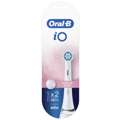 Набор насадок Oral-B iO Gentle Care для электрической щетки, белый, 2 шт.