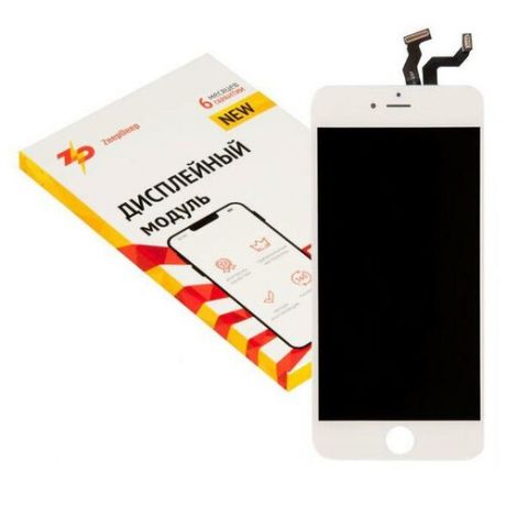 Дисплей в сборе с тачскрином ZeepDeep PREMIUM для iPhone 6S plus, белый + прокладка-абсорбер
