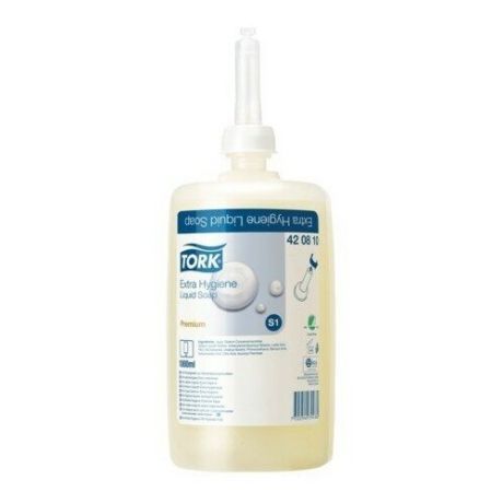 Картридж с жидким мылом одноразовый TORK (Система S1) Premium, 1 л, антибактериальный эффект, 420810