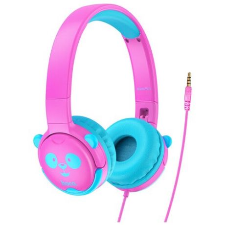 Наушники Hoco W31 Childrens headphones, розовый с голубым