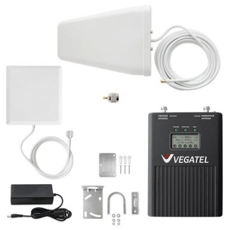 Усилитель сотовой связи 2G и интернета 3G. Комплект VEGATEL VT3-900L (дом, LED). Площадь действия до 2500 м2