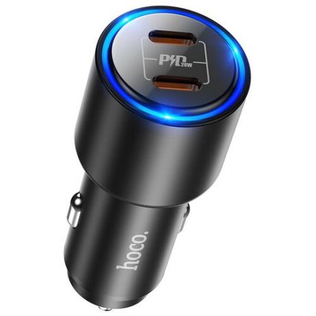 Автомобильное зарядное устройство Hoco NZ3 Clear way 40W dual port PD car charger, черное