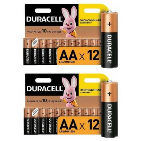 Батарейка Duracell Basic AA, 24 шт.