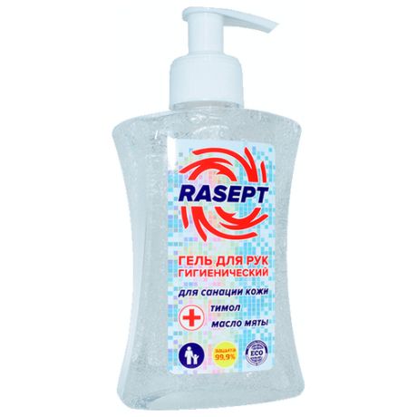 RASEPT Антисептический гель для рук с тимолом и маслом мяты, 250 мл
