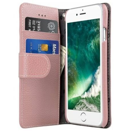 Кожаный чехол книжка Melkco для iPhone 7/8 (4.7") - Wallet Book Type - розовый