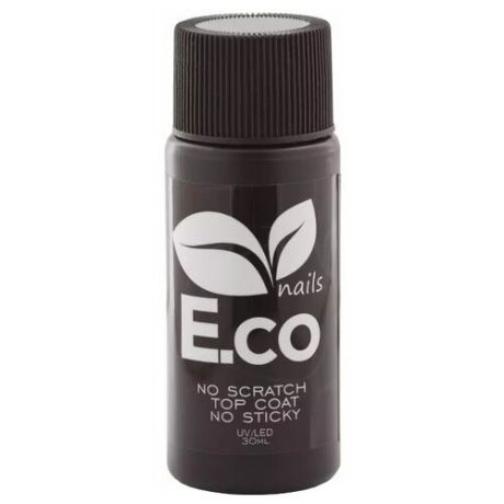 E.co nails Верхнее покрытие No Scratch Top Coat, прозрачный, 30 мл