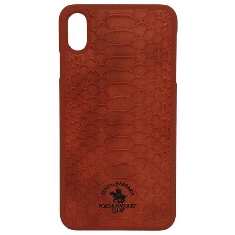 Чехол для iPhone XS Max кожаный Santa Barbara Knight - Красный