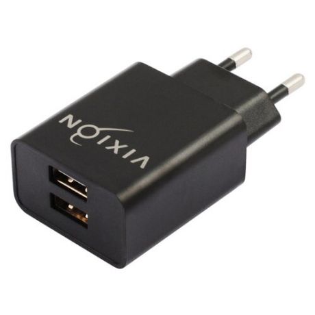 Сетевое зарядное устройство для Apple iPhone/iPad VIXION L7i (2-USB/2.1A) + Lightning кабель 1м (черный)