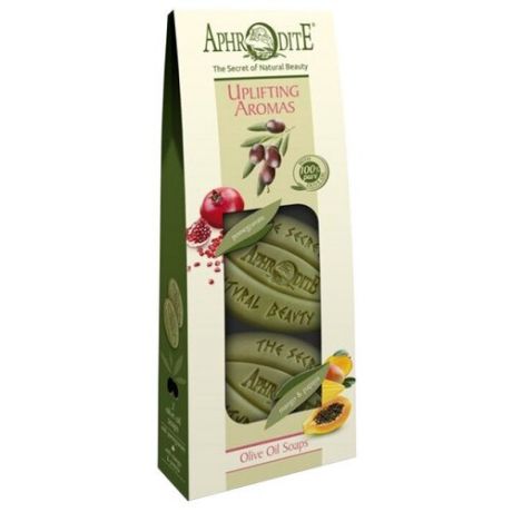 Aphrodite Набор мыла кускового оливкового Бодрящие ароматы, 3 шт., 255 г