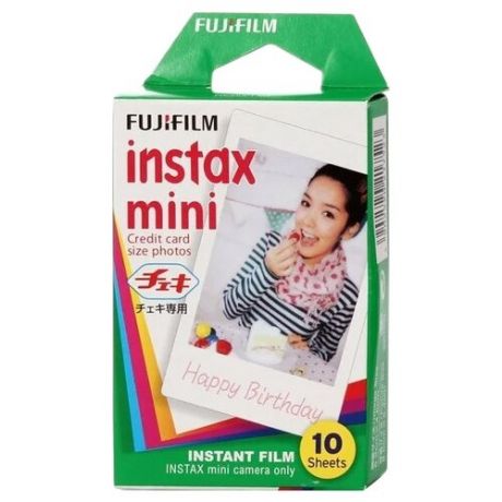 Картридж для моментальной фотографии Fujifilm Instax Mini Glossy, 10 шт., белый