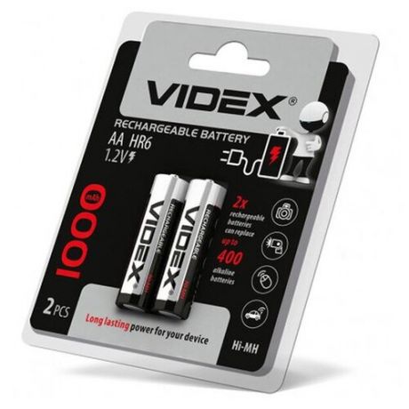 Аккумулятор AA - Videx HR6 1000mAh 2BL VID-HR6-1000 (2 штуки)