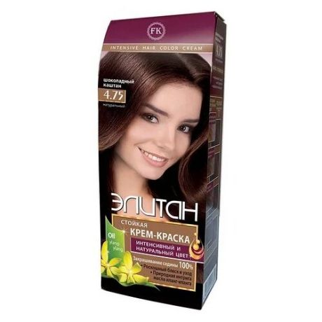 Элитан Стойкая крем-краска для волос, 3.57 горький шоколад, 100 мл