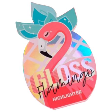 Beauty Fox Запечённый хайлайтер Flamingo Gloss, бежевый