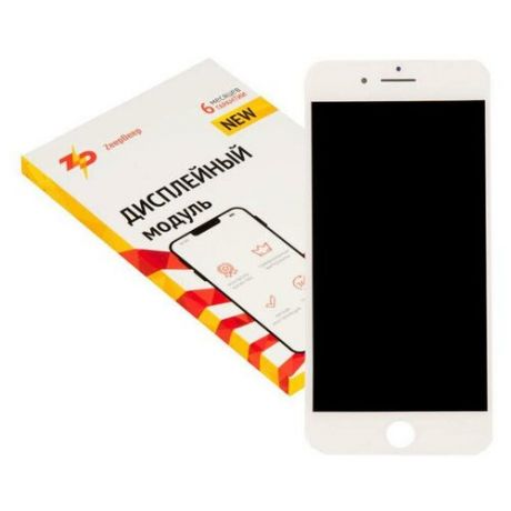 Дисплей в сборе с тачскрином ZeepDeep PREMIUM для iPhone 7 plus, белый + прокладка-абсорбер