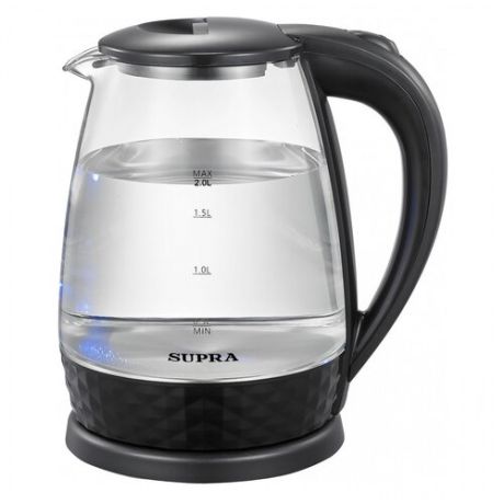 Чайник SUPRA KES-2020G, прозрачный/черный