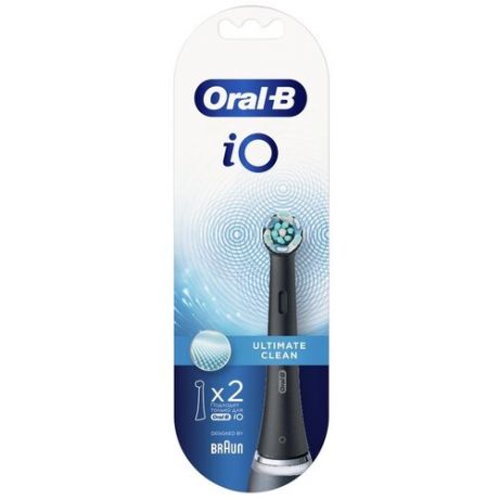 Набор насадок Oral-B iO Ultimate Clean для электрической щетки, черный, 2 шт.