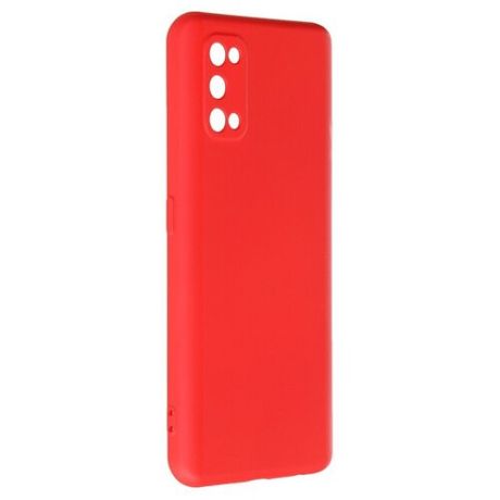 Чехол с микрофиброй DF для Realme 7 Pro Silicone Red rmOriginal-09