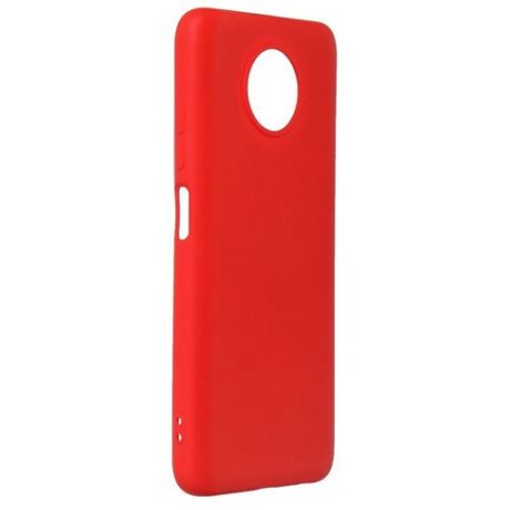 Чехол DF для Xiaomi Redmi Note 9T с микрофиброй Silicone Red xiOriginal-16