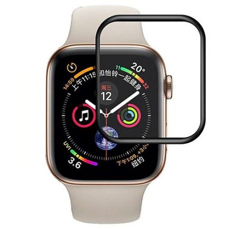 Защитное стекло Apple Watch, 44mm, 3D Full glue, черное