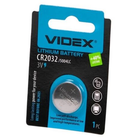 Батарейка Videx Lithium CR2032 BL-1