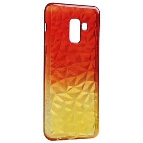 Чехол Krutoff для Samsung Galaxy J6 2018 SM-J600 Crystal Silicone Yellow-Red 12243
