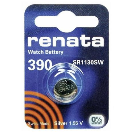 Батарейка Renata 390 SR54, 1 шт., 5 уп.
