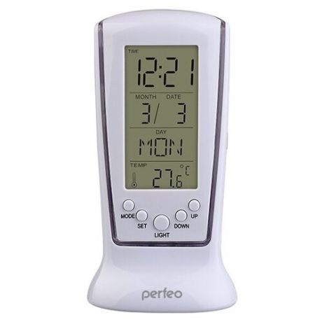 Часы с термометром Perfeo Pillar (PF-S2065), белый