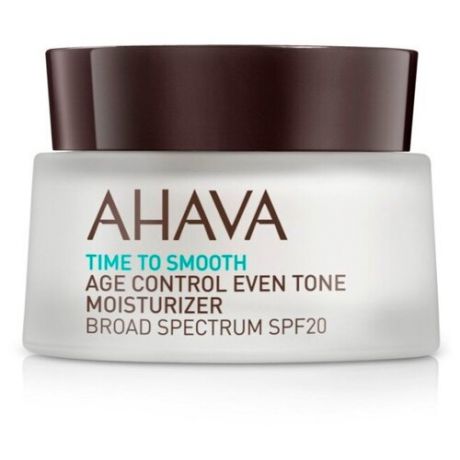 Крем AHAVA Time To Smooth Age Control Even Tone Moisturizer Broad Spectrum SPF20 ровный тон и профилактика старения для лица, шеи и декольте, 50 мл