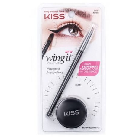 KISS Wing It Eyeliner Kit, оттенок черный