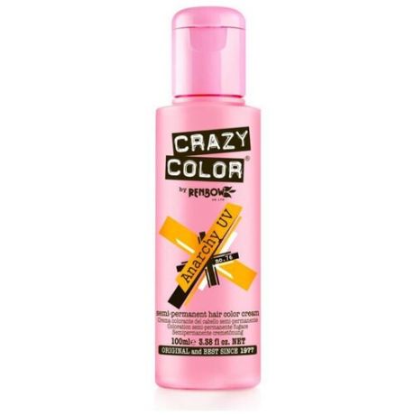 Краситель прямого действия Crazy Color Semi-Permanent Hair Color Cream Anarchy UV 76, 100 мл