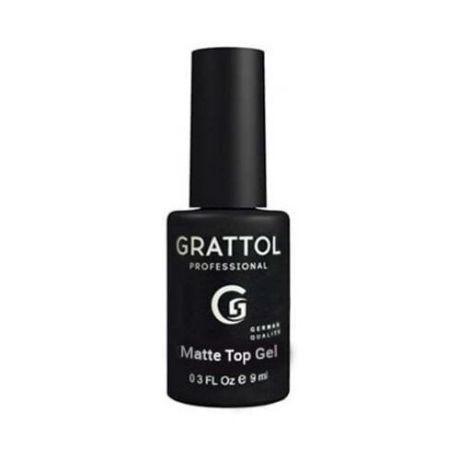 Grattol Верхнее покрытие Matte Top Gel, прозрачный, 9 мл