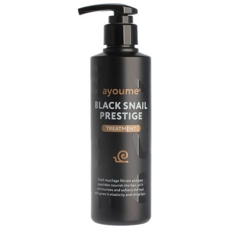 Ayoume Black Snail Prestige Маска для волос с муцином улитки, 240 мл