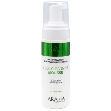 ARAVIA Мусс очищающий Cool Cleansing Mousse с охлаждающим эффектом с алоэ вера и аллантоином Gentle Skin 160 мл