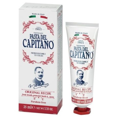Зубная паста Pasta del Capitano 1905 Оригинальный рецепт, 75 мл