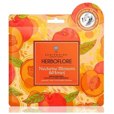 Тканевая маска для лица LEVITASION Anti-age effect Herboflore Nectarine Blossom & Honey, 35 г