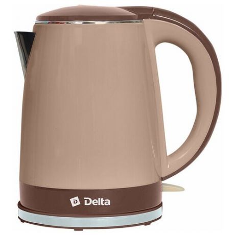 Чайник DELTA DL-1370, бежевый/коричневый
