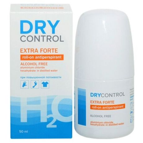 DryControl, Антиперспирант Extra Forte H2O, ролик, 50 мл