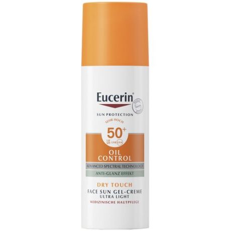 Eucerin гель Sun Protection Oil Control Dry touch для жирной и склонной к акне кожи, SPF 50, 50 мл, 1 шт